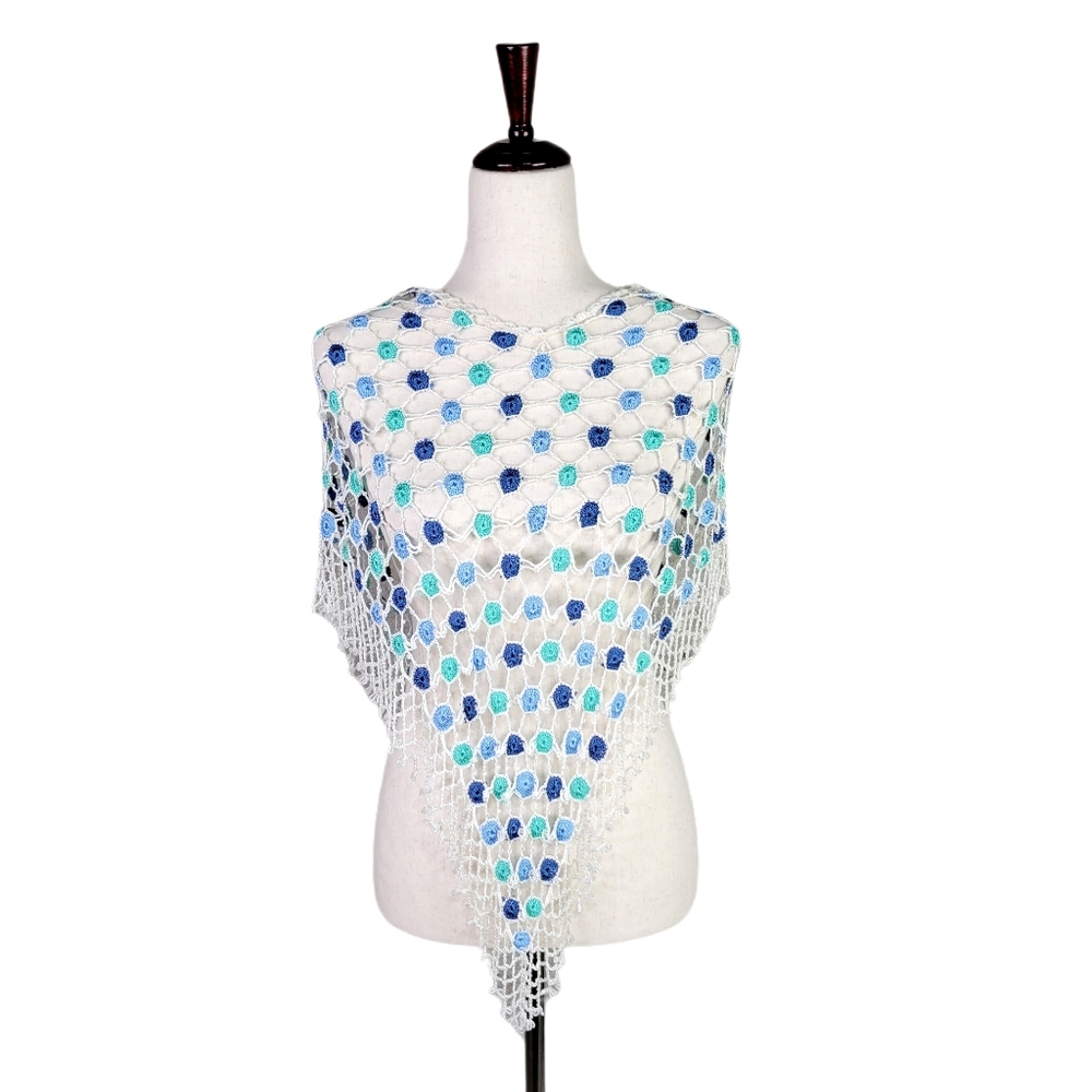 Vintage Crochet and Fully Beaded Shawl